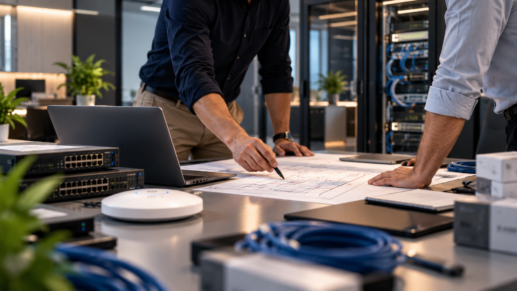 Équipe IT et infrastructure professionnelle